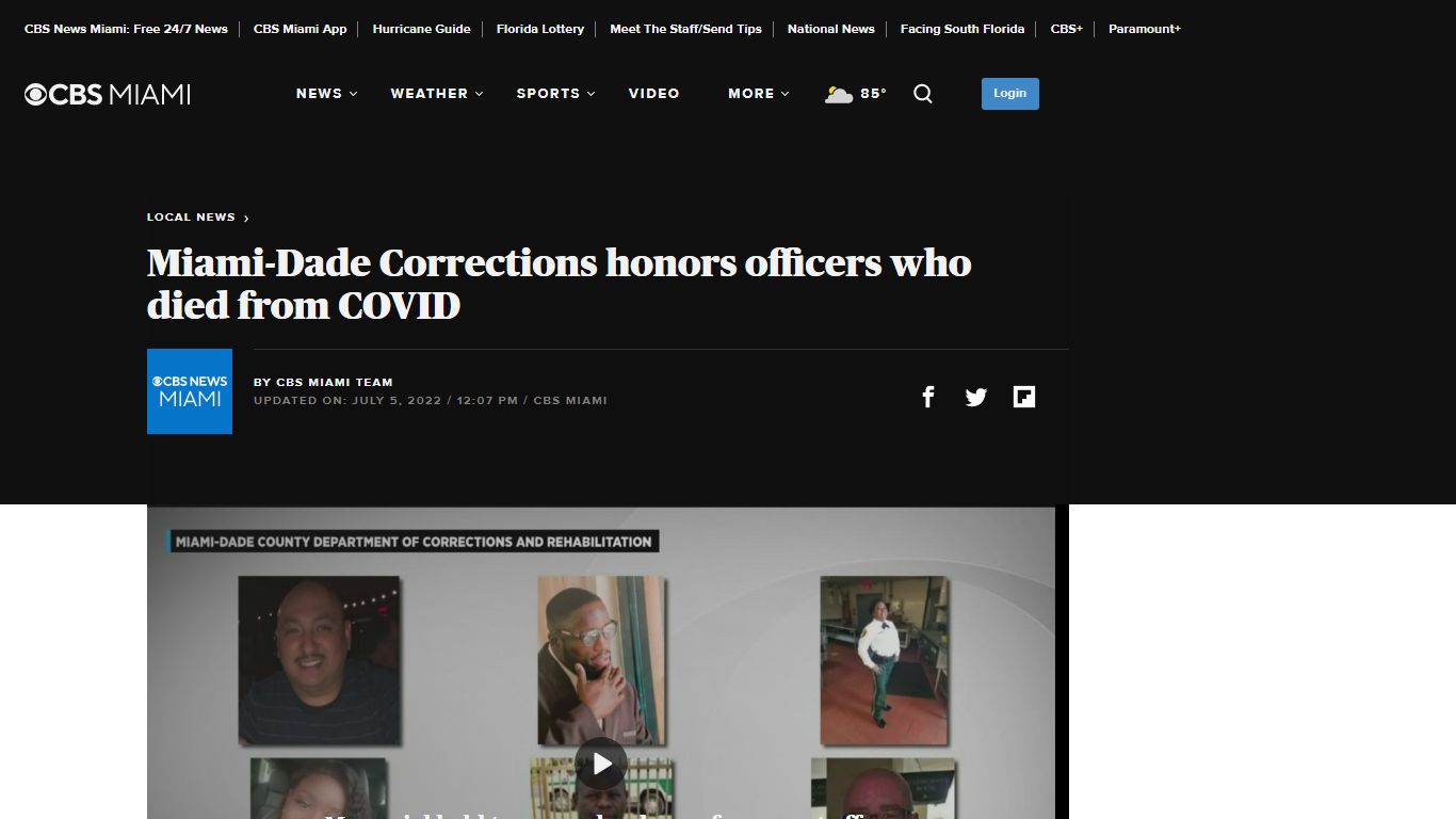 Miami-Dade Corrections honors officers who died from COVID